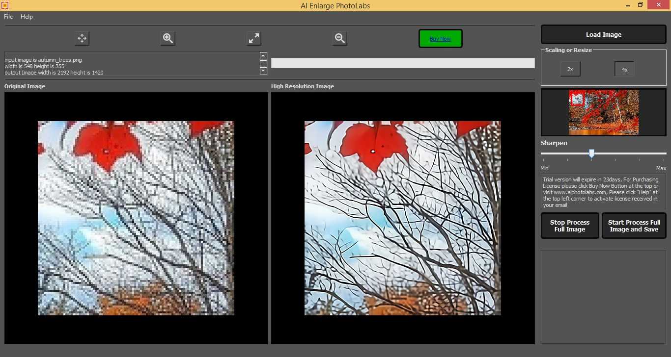 Upscale Images using Pixbim Enlarge AI PixBim